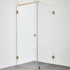Hafa DUSCHHÖRN INFINITY Combi DÖRR/VÄGG 100X100 MÄSSING 1451214