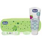 Chicco Always Smiling Green kit med tandvård Strawberry(för barn) 1 st. unisex