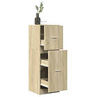 vidaXL Apoteksskåp sonoma-ek 40x41x118 cm konstruerat trä