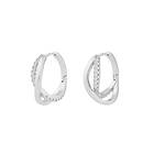 Snö Of Sweden Ace Double Round Earring Silver/Clear