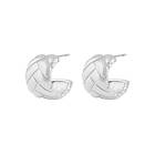 Snö Of Sweden Addison Wide Oval Earring Plain Silver