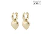 Snö Of Sweden Lara Heart Ring Pendant Earring Plain Gold