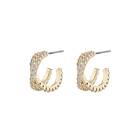 Snö Of Sweden Fanny Double Oval Earring Gold/Clear