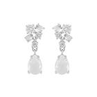Snö Of Sweden River Small Pendant Earring Silver/Clear
