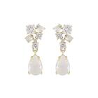 Snö Of Sweden River Small Pendant Earring Gold/Clear