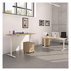 Actiburo bureau individuel réglable en hauteur électrique Talia Blanc 68 cm NIVO : bureau D120x80/cpl blanc perle/cpi