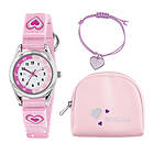Tikkers Pink barnklocka gåvoset ATK1031