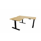 Mateol bureau d'angle réversible électrique avec encoche Dynamics noir AXEL D160X80/L120/CPL