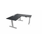 Mateol bureau d'angle réversible électrique avec trappe passe-câbles Dynamics Gris aluminium AXEL D160X80/L80/CPL