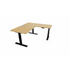 Mateol bureau d'angle réversible électrique avec trappe passe-câbles Dynamics noir AXEL D160X80/L120/CPL