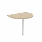 Matelpro Extension ovale pour bureau fixe Initiale Blanc, gris, hêtre, nebraska, chêne fil, timber ou cèdre 60x72x80 cm