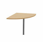 Matelpro Angle de jonction pour bureau fixe Initiale Blanc, gris, hêtre, nebraska, chêne fil, timber ou cèdre 80x72x80 cm