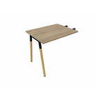 Maro Retour pour bureau droit individuel Online O Chêne 74 cm OP-LITE II bois auxilliaire : extension D60x60/cpl c. naturel/ep pl mm/cca