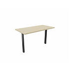 Actiburo retour pour bureau individuel Ochroleucea Carbone URBAN : direct 120x60) D120x60/cpl