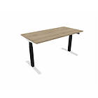 Maro Bureau droit individuel électrique Online E Chêne naturel 62,5 cm OP-LITE : bd D160x70/cpl chêne naturel/cpi noir/ep pl 18 mm/cco blanc