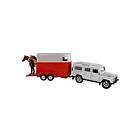 Kids Globe Die-cast Land Rover with Horse Trailer 1:32