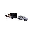 Kids Globe Die-cast Volvo XC90 with Horse Trailer. 27cm