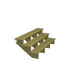 Plus Terrasstrappa 34,2-180 Grader 3 trappsteg 34,2° 180 cm 546221-1