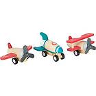 Small Foot Wooden Pull-back Planes Set of 3
