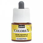 Pebeo Colorex Watercolor Ink 45ml Primary Yellow – burk med akvarellbläck och pipett