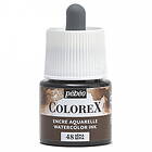 Pebeo Colorex Watercolor Ink 45ml Sepia – burk med akvarellbläck och pipett