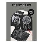 Panduro Hobby Engraving art Dreamy Silver – scratch art med 3 st. A4-ark, silvriga & drömska motiv