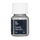 Kreatima Liquid Metallic 30ml, vattenlöslig metallicfärg – Silver