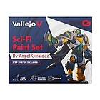 Vallejo 72.313 Paint Set Game Color Sci-Fi paint set 12x18ml + figure