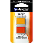 Daler-Rowney Aquafine akvarell 1/2-kopp Duo Indian Yellow hue 643 & Cadmium Orange Hue 619