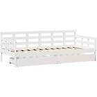 vidaXL Dagbädd med lådor vit 80x200 cm massiv furu