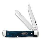 Case Cutlery Mediterranean Blue Bone Smooth Mini Trapper CA52803