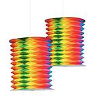 Festlyktor Dragspel Flerfärgade 2-pack