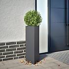 vidaXL Odlingslådor 2 st antracit triangulär 30x26x75 cm stål