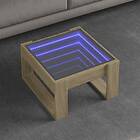 vidaXL Soffbord med Infinity LEDs sonoma-ek 50x53x30 cm