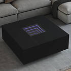 vidaXL Soffbord med Infinity LEDs svart 100x100x40 cm