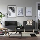 IKEA LILLEHEM 2-sitsig modulsoffa med sidobord Djup: 76 cm