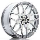 Japan Racing JR Wheels JR18 17x7 ET40 4x100 Silver Machined Face