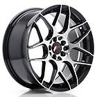 Japan Racing JR Wheels JR18 17x8 ET35 5x100/114 Black Machined Face