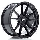 Japan Racing JR Wheels JR21 17x8 ET20-35 5H BLANK Gloss Black