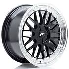 Japan Racing JR Wheels JR23 18x8 ET20-42 5H BLANK Glossy Black w/Machined Lip