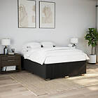vidaXL Sängram utan madrass svart 160x200 cm tyg