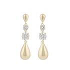 Snö Of Sweden Fanny Pendant Earring Gold/Clear