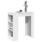 vidaXL Barbord med ställ vit 95x47x103,5 cm konstruerat trä