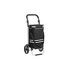 Songmics Caddie de courses, chariot de courses, pliable, avec sac isotherme, polyvalent, sac amovible, roulettes