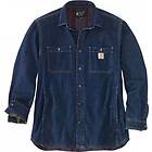 Carhartt Denim Fleece Lined Snap Front Shirt Jacket (Herr)