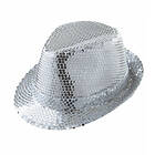 Hatt med Paljetter Silver