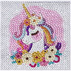 Panduro Hobby Bling Dots XL, diamond painting för barn 6+ år enhörning 20x20 cm