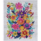 Panduro Hobby Bling Dots XL, diamond painting för barn 6+ år färgglad blombukett 20x20 cm