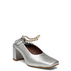 Alohas Agent Anklet Shimmer Silver Leather Pumps Shoes 