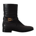 Dolce & Gabbana Läder Logo Ankelboots